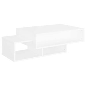 vidaXL Table basse Blanc 105x55x32 cm Bois d&rsquo;ing&eacute;nierie