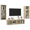 vidaXL Ensemble de meubles TV 3 pcs Ch&ecirc;ne sonoma Bois d'ing&eacute;nierie