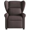 vidaXL Fauteuil inclinable &eacute;lectrique Marron fonc&eacute; Tissu