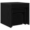 vidaXL Table basse 3 pcs Ch&ecirc;ne noir Bois d'ing&eacute;nierie