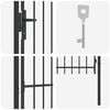 vidaXL Porte de Cl&ocirc;ture Gris 103 x 200 cm Acier enduit de poudre