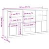 vidaXL Buffet LED Bois ancien 181,5 x 37 x 100 cm Bois d'ing&eacute;nierie