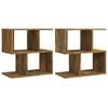 vidaXL Tables de chevet 2pcs Ch&ecirc;ne fum&eacute; 50x30x51,5cm Bois d'ing&eacute;nierie