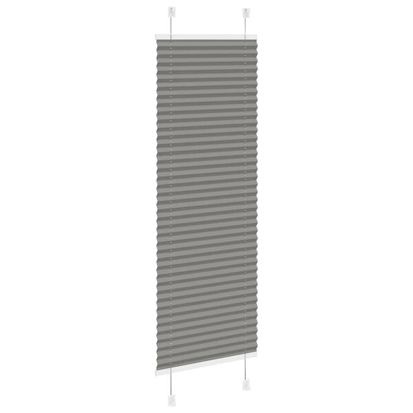 vidaXL Store pliss&eacute; anthracite 45x100 cm largeur du tissu 44,4 cm