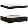 vidaXL Cadre de lit avec matelas Noir 200 x 200 cm tissu