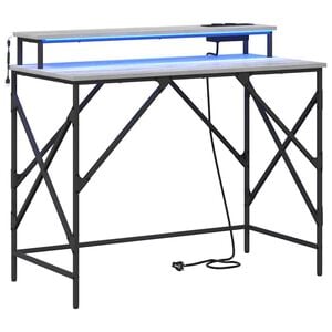 vidaXL Bureau Gris Sonoma 100 x 50 x 86,5 cm Bois d'ing&eacute;nierie