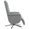 vidaXL Fauteuil inclinable avec repose-pieds gris clair tissu
