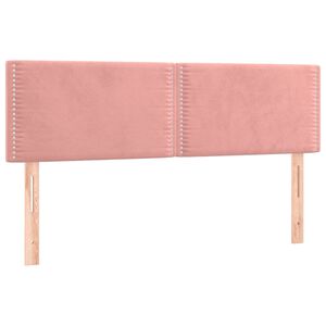 vidaXL T&ecirc;tes de lit 2 pcs Rose 72x5x78/88 cm Velours
