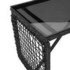 vidaXL Table de jardin Noir 80 x 40 x 40 cm Rattan PE et Verre