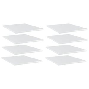 vidaXL Panneaux de biblioth&egrave;que 8 pcs blanc brillant bois d&rsquo;ing&eacute;nierie