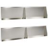 vidaXL Mur de sout&egrave;nement 4 pc 100 x 12 x 40 cm Acier inoxydable