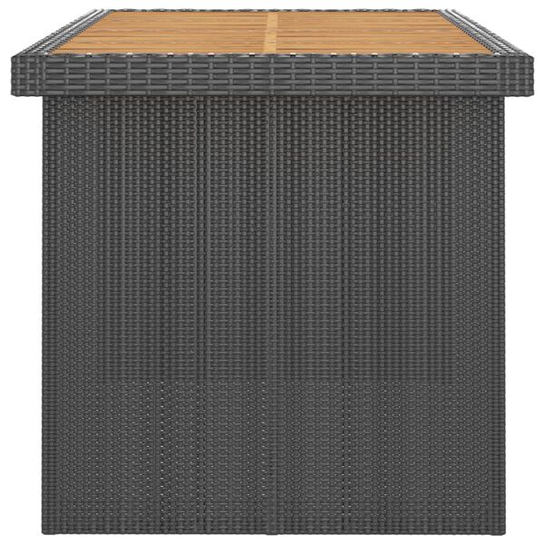 vidaXL Salon de jardin 11 pcs avec coussins résine tressée noir