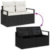 vidaXL Ensemble de canap&eacute; de jardin avec coussin 8 pcs Noir et Cr&egrave;me