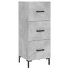 vidaXL Buffet Gris b&eacute;ton 34,5x34x90 cm Bois d'ing&eacute;nierie
