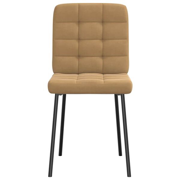 vidaXL Chaises &agrave; manger lot de 6 marron velours