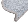 vidaXL Tapis d'escalier 10 pièces 56 x 17 x 3 cm Gris clair Demi-rond