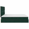 vidaXL Cadre de lit ottoman avec matelas vert fonc&eacute; 200x200 cm velours