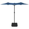 vidaXL Parasol de jardin à double tête bleu azuré 316x145 cm