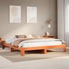 vidaXL Cadre de lit sans matelas cire marron 200x200cm bois pin massif