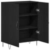 vidaXL Buffet Ch&ecirc;ne noir 69,5 x 34 x 90 cm Bois d'ing&eacute;nierie