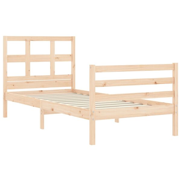 vidaXL Cadre de lit sans matelas 90x200 cm bois massif