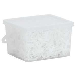 vidaXL Bandes tress&eacute;es pour chevaux 2500 pcs silicone blanc