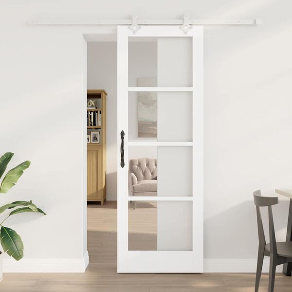 vidaXL Porte coulissante Blanc 73,5 x 211 cm