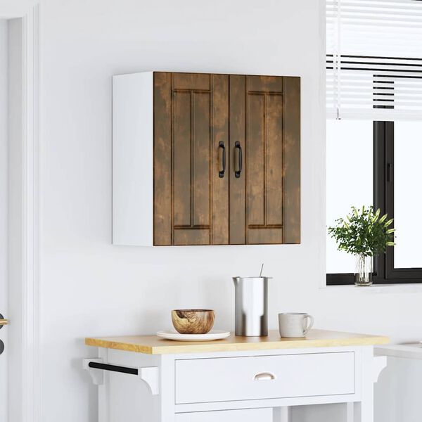 vidaXL Armoire murale de cuisine Lucca ch&ecirc;ne fum&eacute; bois ing&eacute;nierie