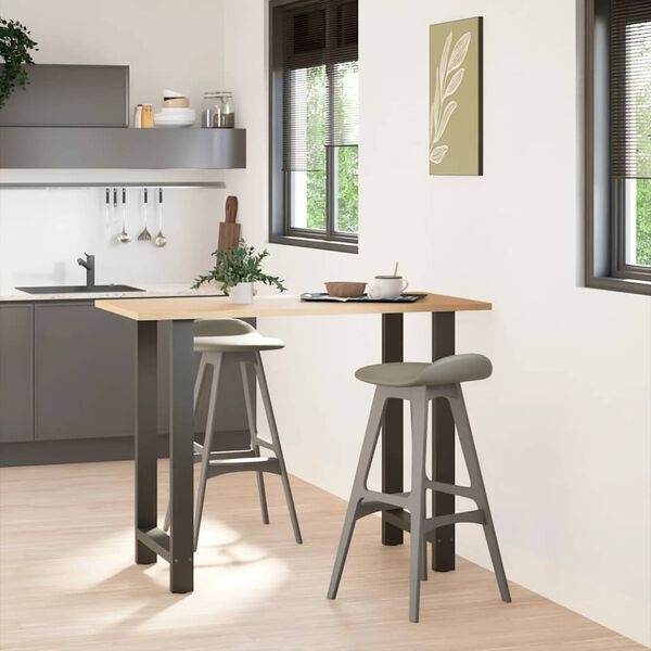 vidaXL Pieds de table de bar Anthracite 2 pi&egrave;ces 60 x (100-101) cm Acier