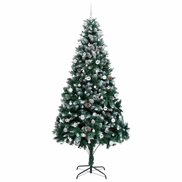 vidaXL Sapin de No&euml;l artificiel Vert 240 cm PVC, Acier et Plastique