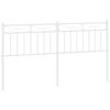 vidaXL T&ecirc;te de lit de remplacement m&eacute;tal blanc 160 cm