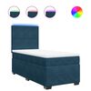 vidaXL Sommier &agrave; lattes de lit avec matelas bleu 80x200 cm velours