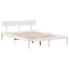 vidaXL Lit bibliothèque sans matelas blanc 135x190 cm bois pin massif