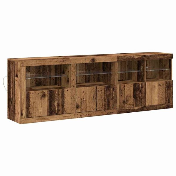 vidaXL Buffet Bois ancien 202 x 37 x 67 cm Bois d'ingénierie