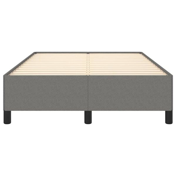 vidaXL Cadre de lit sans matelas gris fonc&eacute; 120x190 cm tissu