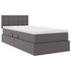 vidaXL Lit avec rangement et matelas Gris 100 x 200 cm Simili cuir