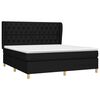 vidaXL Sommier &agrave; lattes de lit avec matelas Noir 160x200 cm Tissu