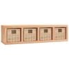 vidaXL &Eacute;tag&egrave;re murale avec paniers 62x18x16 cm Bois massif de noyer