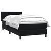 vidaXL Sommier &agrave; lattes de lit avec matelas noir 90x210 cm velours