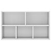 vidaXL Bibliothèque/buffet blanc brillant 50x25x80cm Bois d’ingénierie