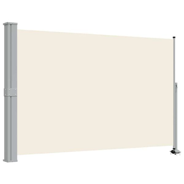 vidaXL Auvent lat&eacute;ral r&eacute;tractable de patio 160 x 300 cm Blanc cass&eacute;