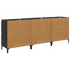vidaXL Buffets 3 pcs Ch&ecirc;ne noir 60 x 35 x 70 cm Bois d'ing&eacute;nierie
