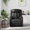 vidaXL Fauteuil de massage inclinable Noir Similicuir