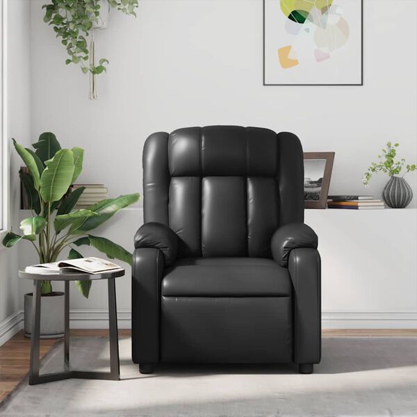 vidaXL Fauteuil de massage inclinable Noir Similicuir