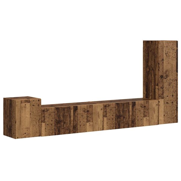 vidaXL Ensemble meuble TV 3 pcs Bois ancien Bois d'ing&eacute;nierie