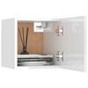 vidaXL Meuble TV mural Blanc brillant 30,5x30x30 cm