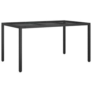 vidaXL Table de Jardin Noir 150 x 90 x 75 cm polyrotin