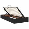 vidaXL Lit avec rangement et LED avec matelas Noir 90 x 190 cm tissu