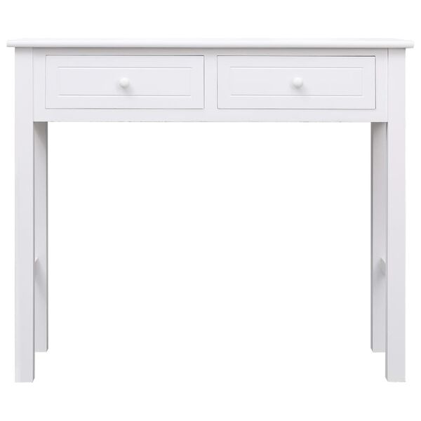 vidaXL Table console Blanc 90 x 30 x 77 cm Bois