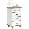 vidaXL Commode ASKIM Blanc 45.8 x 40 x 79 cm Bois de pin massif